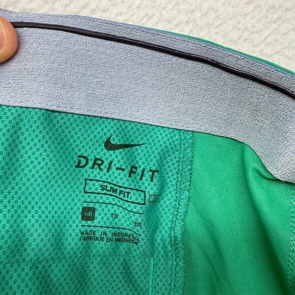 Nike Shorts men's 40 Green Chino Belted Charms Golf Slim Dri Fit performance 10" - Picture 8 of 10